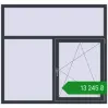Ціноутворення Вікна 1600x1500 мм REHAU Euro 60 ANTHRACITE_GREY_STRUKTURAL з двох сторін. Ціна: ₴13,245.34