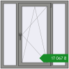 Ціноутворення Вікна 1200x1200 мм Altest Pony 375 RAL 9007 Grey aluminium з двох сторін. Ціна: ₴17,066.72