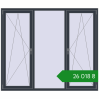 Ціноутворення Вікна 2000x1700 мм REHAU Euro 70 ANTHRACITE_GREY_STRUKTURAL з двох сторін. Ціна: ₴26,018.33