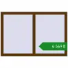 Ціноутворення Вікна 1200x800 мм REHAU Euro 70 WALNUT з двох сторін. Ціна: ₴6,568.81