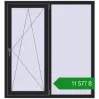 Ціноутворення Вікна 1300x1400 мм REHAU Euro 60 BLACK_ULTI-MATT з двох сторін. Ціна: ₴11,576.90