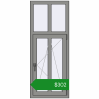 Ціноутворення Вікна 600x1500 мм Altest Pony 375 RAL 9007 Grey aluminium з двох сторін. Ціна: $301.86