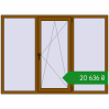 Ціноутворення Вікна 1900x1400 мм REHAU Euro 70 GOLDEN OAK з двох сторін. Ціна: ₴20,635.64
