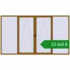 Ціноутворення Вікна 3700x2100 мм REHAU Euro 70 LIGHT_OAK з двох сторін. Ціна: ₴52,667.80
