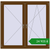 Ціноутворення Вікна 1450x1400 мм REHAU SYNEGO MD WALNUT з двох сторін. Ціна: ₴24,904.56