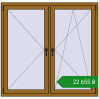 Ціноутворення Вікна 1450x1400 мм REHAU SYNEGO MD LIGHT_OAK з двох сторін. Ціна: ₴22,654.82