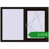 Ціноутворення Вікна 1310x950 мм REHAU Euro 60 BLACK_BROWN з двох сторін. Ціна: ₴8,371.56