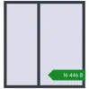 Ціноутворення Вікна 1400x1500 мм REHAU SYNEGO MD ANTHRACITE_GREY_STRUKTURAL з двох сторін. Ціна: ₴16,446.13