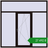 Ціноутворення Вікна 2050x2050 мм REHAU Euro 70 BLACK_BROWN з двох сторін. Ціна: ₴27,491.62