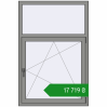 Ціноутворення Вікна 1000x1500 мм Altest Pony 375 RAL 9007 Grey aluminium з двох сторін. Ціна: ₴17,719.26