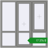 Ціноутворення Вікна 1500x1500 мм Altest Pony 375 RAL 9007 Grey aluminium з двох сторін. Ціна: ₴17,376.16