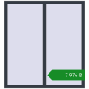 Ціноутворення Вікна 1320x1440 мм REHAU Euro 60 ANTHRACITE_GREY_STRUKTURAL з двох сторін. Ціна: ₴7,975.80