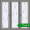 Ціноутворення Вікна 1500x1500 мм Altest Pony 375 RAL 9007 Grey aluminium з двох сторін. Ціна: ₴35,647.85