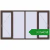 Ціноутворення Вікна 2450x1450 мм Altest Pony 375 RAL 8017 Chocolate brown з двох сторін. Ціна: ₴30,540.38