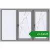 Ціноутворення Вікна 1800x1200 мм Altest Pony 375 RAL 9007 Grey aluminium з двох сторін. Ціна: ₴26,146.40