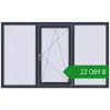 Ціноутворення Вікна 1800x1100 мм REHAU SYNEGO MD ANTHRACITE_GREY_STRUKTURAL з двох сторін. Ціна: ₴22,088.72