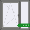 Ціноутворення Вікна 1200x1200 мм Altest Pony 375 RAL 9007 Grey aluminium з двох сторін. Ціна: ₴16,450.67