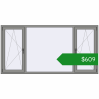 Ціноутворення Вікна 2400x1200 мм Altest Pony 375 RAL 9007 Grey aluminium з двох сторін. Ціна: $608.91