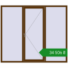 Ціноутворення Вікна 2100x1800 мм REHAU SYNEGO MD WALNUT з двох сторін. Ціна: ₴34,506.36