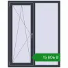 Ціноутворення Вікна 1160x1480 мм REHAU Euro 70 ANTHRACITE_GREY_STRUKTURAL з двох сторін. Ціна: ₴15,805.52