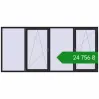Ціноутворення Вікна 3260x1520 мм REHAU Euro 60 BLACK_ULTI-MATT з двох сторін. Ціна: ₴24,756.08