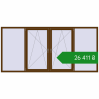 Ціноутворення Вікна 3000x1400 мм REHAU Euro 60 WALNUT з двох сторін. Ціна: ₴26,411.43