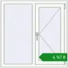 Ціноутворення Вікна 1000x1000 мм REHAU Euro 70 Білий (RAL 9016) з двох сторін. Ціна: ₴6,166.78