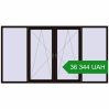 Ціноутворення Вікна 3000x1600 мм REHAU Euro 70 BLACK_BROWN з двох сторін. Ціна: ₴36,344.47