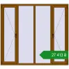 Ціноутворення Вікна 2000x1800 мм REHAU Euro 60 GOLDEN OAK з двох сторін. Ціна: ₴27,413.49