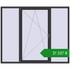 Ціноутворення Вікна 2180x1800 мм REHAU Brillant-Design ANTHRACITE_GREY_GLATT з двох сторін. Ціна: ₴31,336.81