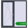 Ціноутворення Вікна 1300x1380 мм REHAU Euro 60 ANTHRACITE_GREY_STRUKTURAL з двох сторін. Ціна: ₴11,106.05