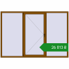 Ціноутворення Вікна 2500x1700 мм REHAU Euro 70 GOLDEN OAK з двох сторін. Ціна: ₴26,813.27