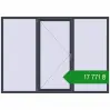 Ціноутворення Вікна 2400x1700 мм REHAU Euro 60 ANTHRACITE_GREY_STRUKTURAL з двох сторін. Ціна: ₴17,770.88