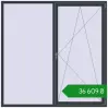 Ціноутворення Вікна 2000x2000 мм REHAU SYNEGO MD ANTHRACITE_GREY_STRUKTURAL з двох сторін. Ціна: ₴36,608.97