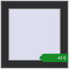 Ціноутворення Вікна 430x430 мм REHAU Euro 70 ANTHRACITE_GREY_GLATT з двох сторін. Ціна: €42.54