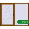 Ціноутворення Вікна 1750x1440 мм REHAU Euro 70 GOLDEN OAK з двох сторін. Ціна: ₴17,816.72