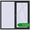 Ціноутворення Вікна 1460x1430 мм REHAU Euro 70 BLACK_ULTI-MATT з двох сторін. Ціна: ₴14,034.18