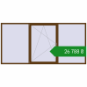 Ціноутворення Вікна 3300x1600 мм REHAU Euro 60 WALNUT з двох сторін. Ціна: ₴26,787.84