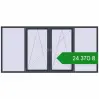 Ціноутворення Вікна 3100x1480 мм REHAU Euro 60 ANTHRACITE_GREY_STRUKTURAL з двох сторін. Ціна: ₴24,369.89