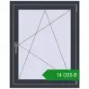 Ціноутворення Вікна 800x1000 мм REHAU Brillant-Design ANTHRACITE_GREY_STRUKTURAL з двох сторін. Ціна: ₴14,055.19