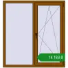 Ціноутворення Вікна 1300x1400 мм REHAU Euro 60 GOLDEN OAK з двох сторін. Ціна: ₴14,182.51