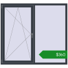 Ціноутворення Вікна 1677x1537 мм REHAU Euro 70 ANTHRACITE_GREY_STRUKTURAL з двох сторін. Ціна: $360.07