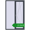 Ціноутворення Вікна 1300x2000 мм REHAU Euro 70 ANTHRACITE_GREY_STRUKTURAL з двох сторін. Ціна: ₴21,314.17
