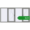 Ціноутворення Вікна 2400x1200 мм Altest Pony 375 RAL 9007 Grey aluminium з двох сторін. Ціна: $635.45