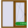 Ціноутворення Вікна 1200x1300 мм REHAU Euro 60 GOLDEN OAK з двох сторін. Ціна: ₴11,813.76