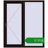 Ціноутворення Вікна 1300x1500 мм REHAU Euro 60 BLACK_BROWN з двох сторін. Ціна: ₴11,111.33