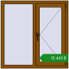 Ціноутворення Вікна 1035x1040 мм REHAU Brillant-Design GOLDEN OAK з двох сторін. Ціна: ₴15,442.64