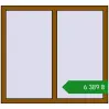 Ціноутворення Вікна 1150x1050 мм REHAU Euro 60 GOLDEN OAK з двох сторін. Ціна: ₴6,389.38