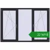 Ціноутворення Вікна 1999x1380 мм REHAU Euro 70 BLACK_ULTI-MATT з двох сторін. Ціна: ₴22,168.59
