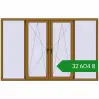 Ціноутворення Вікна 2500x1600 мм REHAU Euro 70 LIGHT_OAK з двох сторін. Ціна: ₴32,603.78
